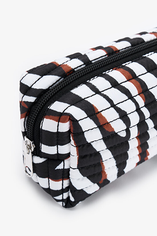 Siyah Zebra Makyaj Çantası - 2