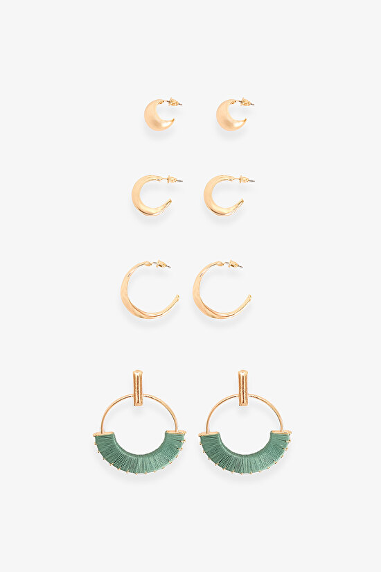 Gold Pearl Earring Set - 1