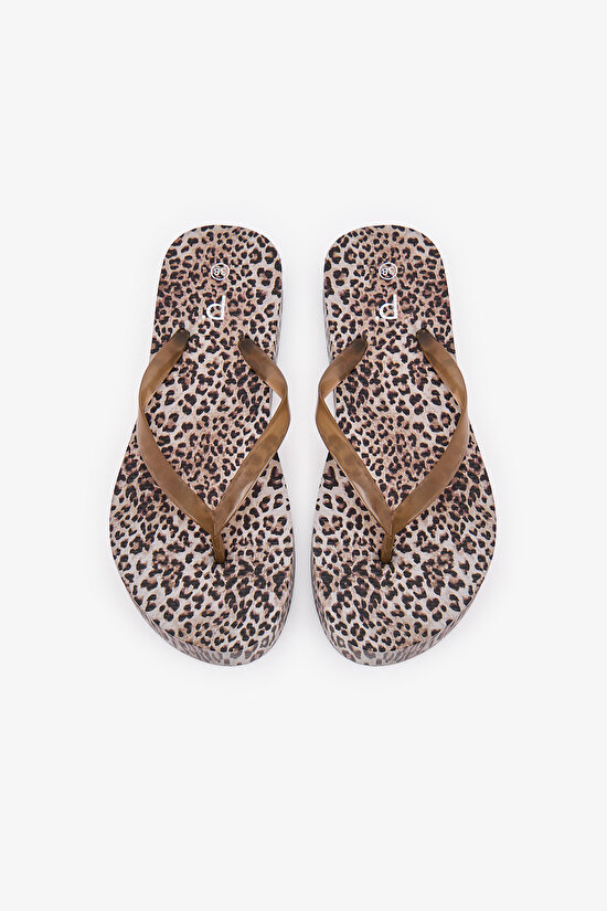 Leopard Striped Slippers - 1