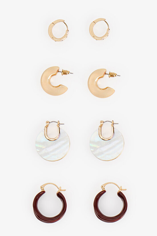 Gold Adele 4 Pack Earring Set - 1