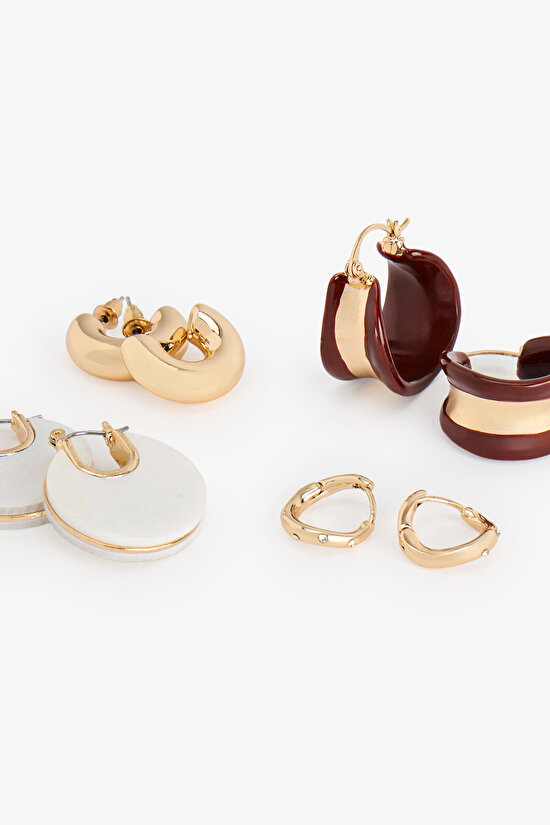 Gold Adele 4 Pack Earring Set - 3