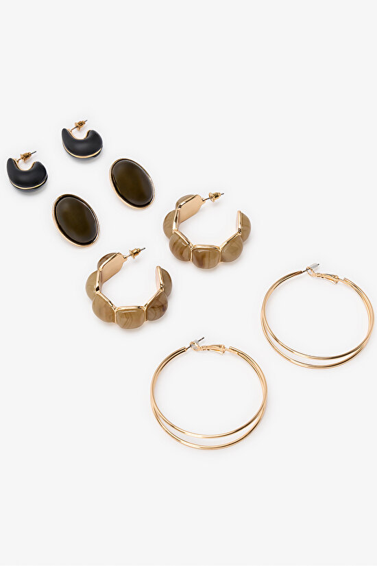Gold Nicole 4 Pack Earring Set - 2