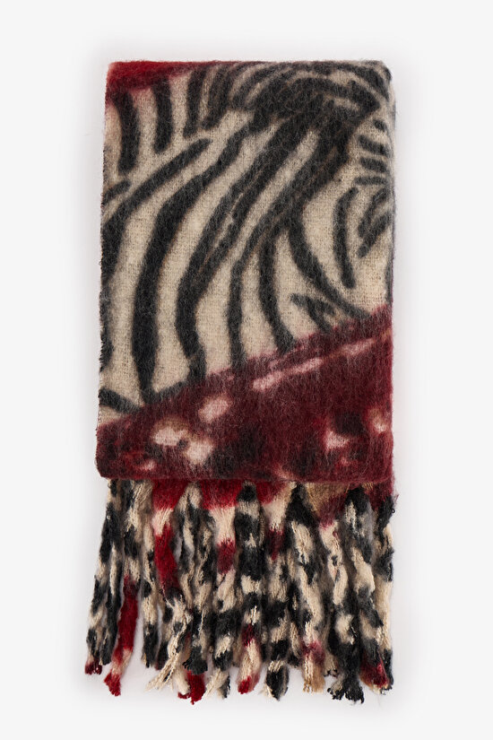 Erica Zebra Desenli Atkı - 1