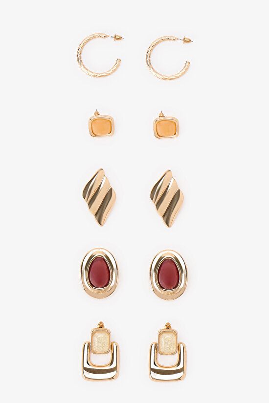 Gold Isabel 4 Pack Earring Set - 1