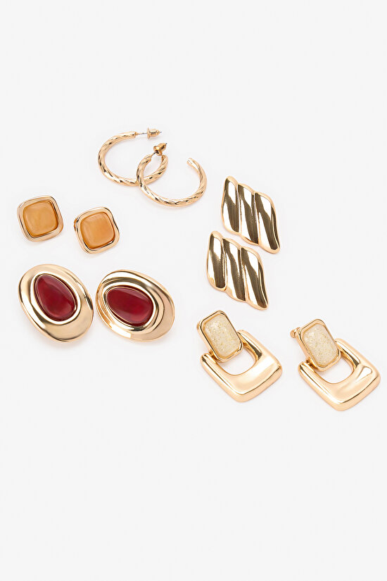 Gold Isabel 4 Pack Earring Set - 3