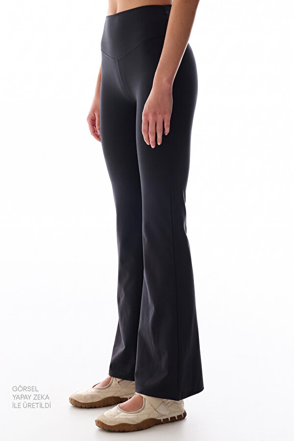 Siyah İspanyol Paça (Flare) Soft Feel Tayt - 2 AL 1 ÖDE