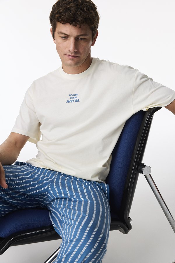 Erkek Refined Çizgili Oversize Pantolon Kısa Kollu Pijama Takımı - 2 AL 1 ÖDE