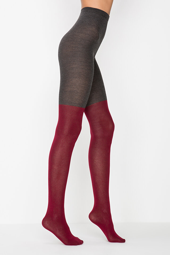 Wine Block Tights - 1