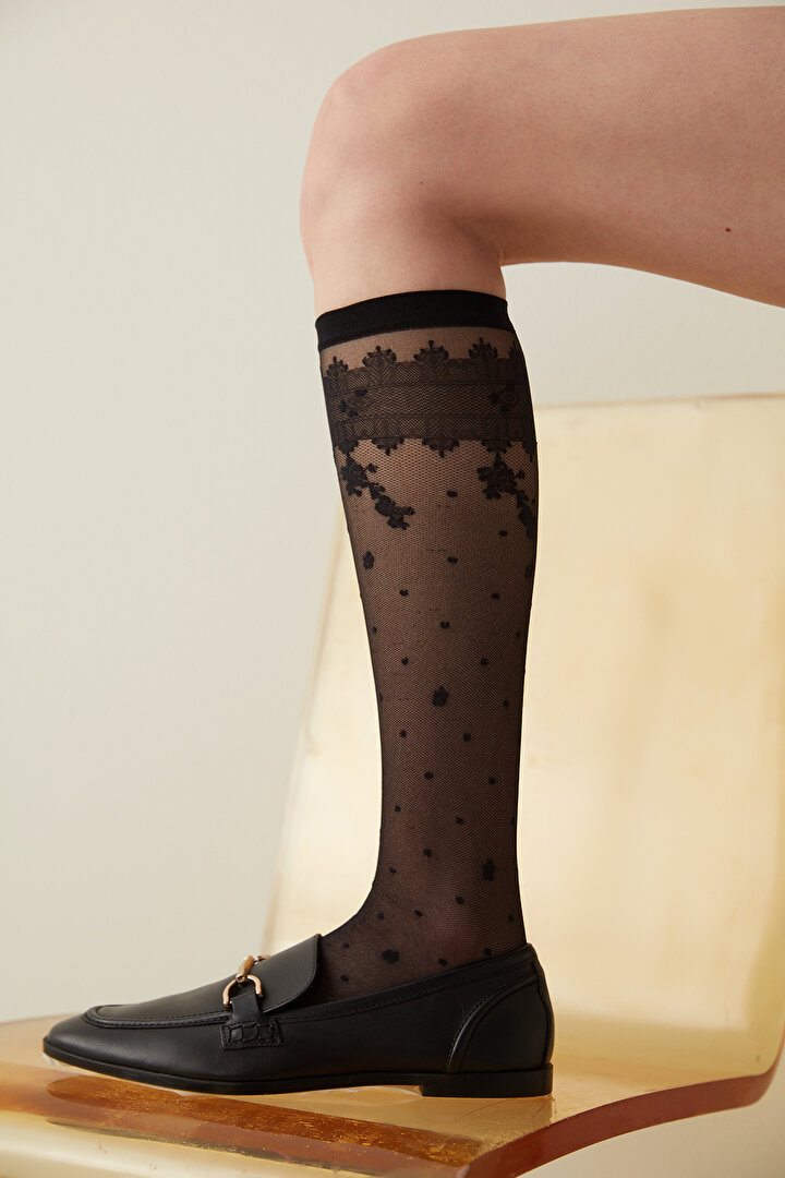 Siyah Milla Pantolon Çorabı-Pentilicious - 1