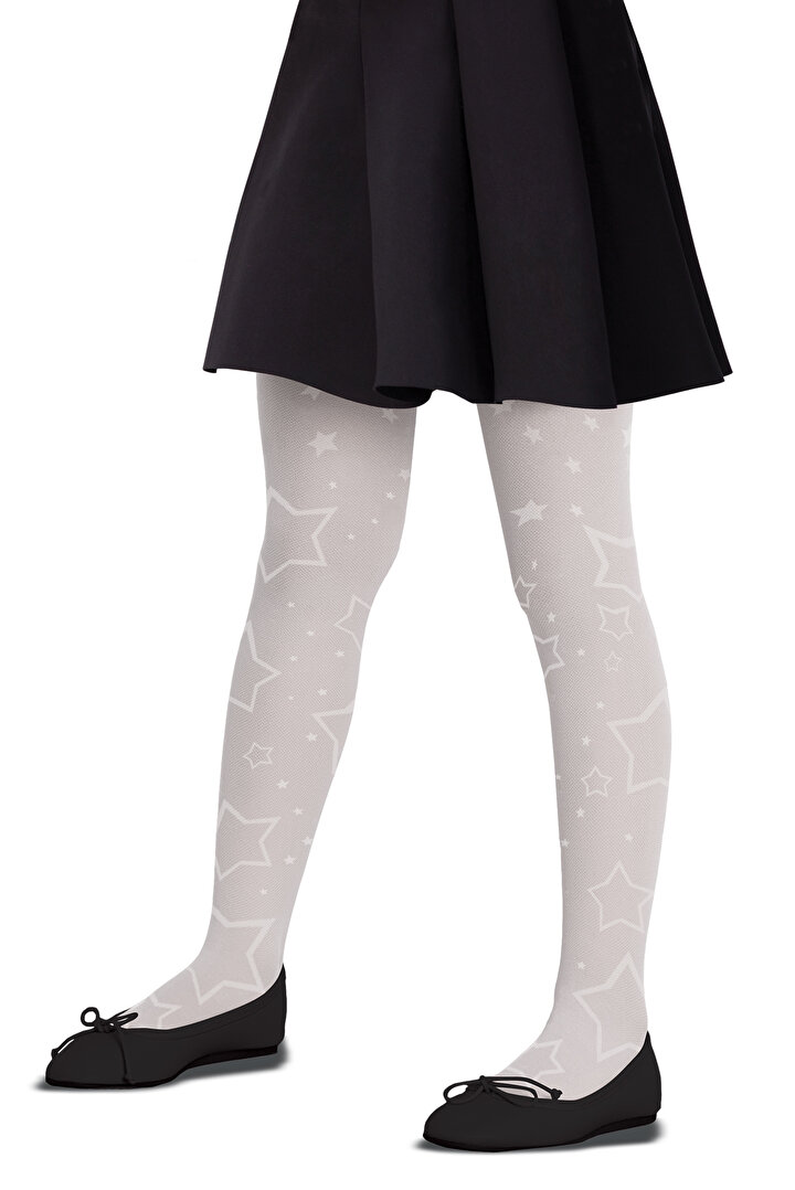 Kız Çocuk Lacivert Pretty Yıldız Tül Külotlu Çorap - 1