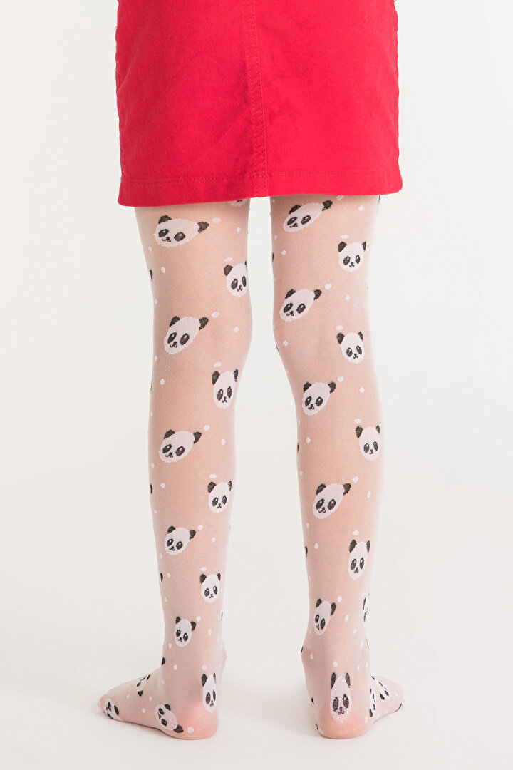 Pembe Pretty Little Panda Külotlu  Çorap - 2