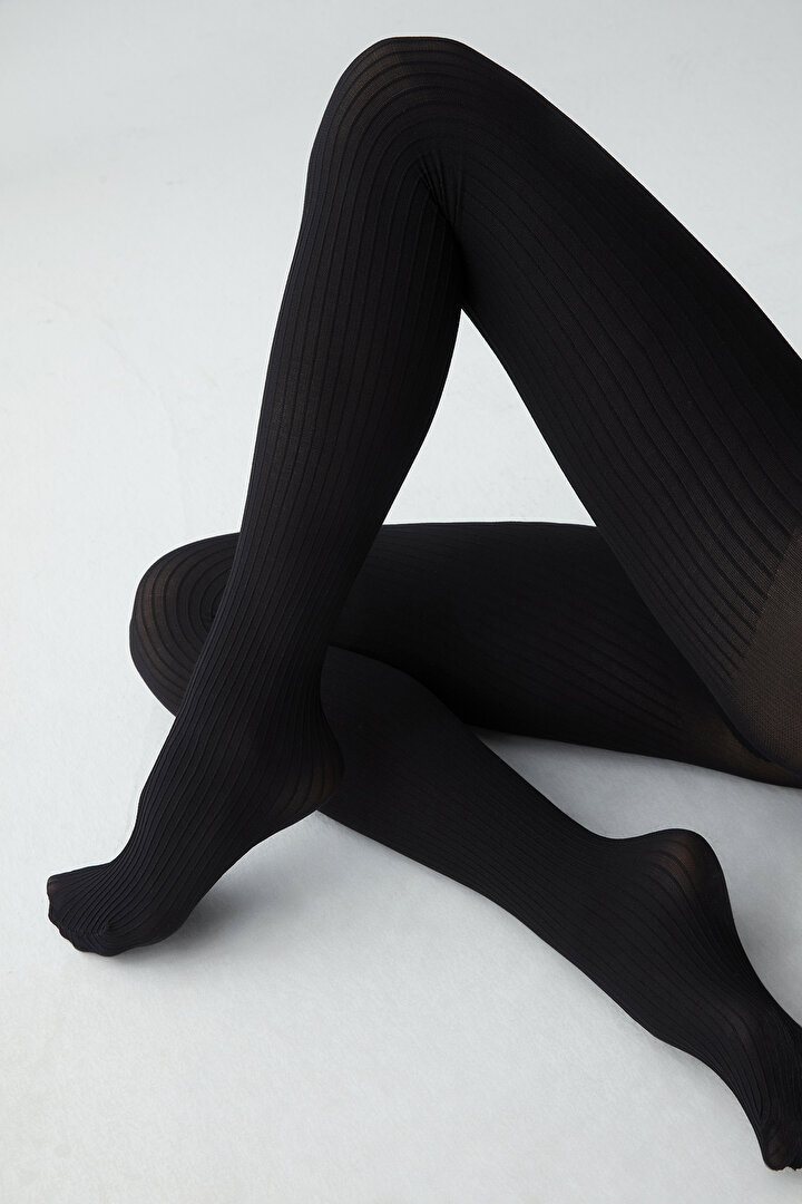 Siyah Doris Külotlu Çorap - 2