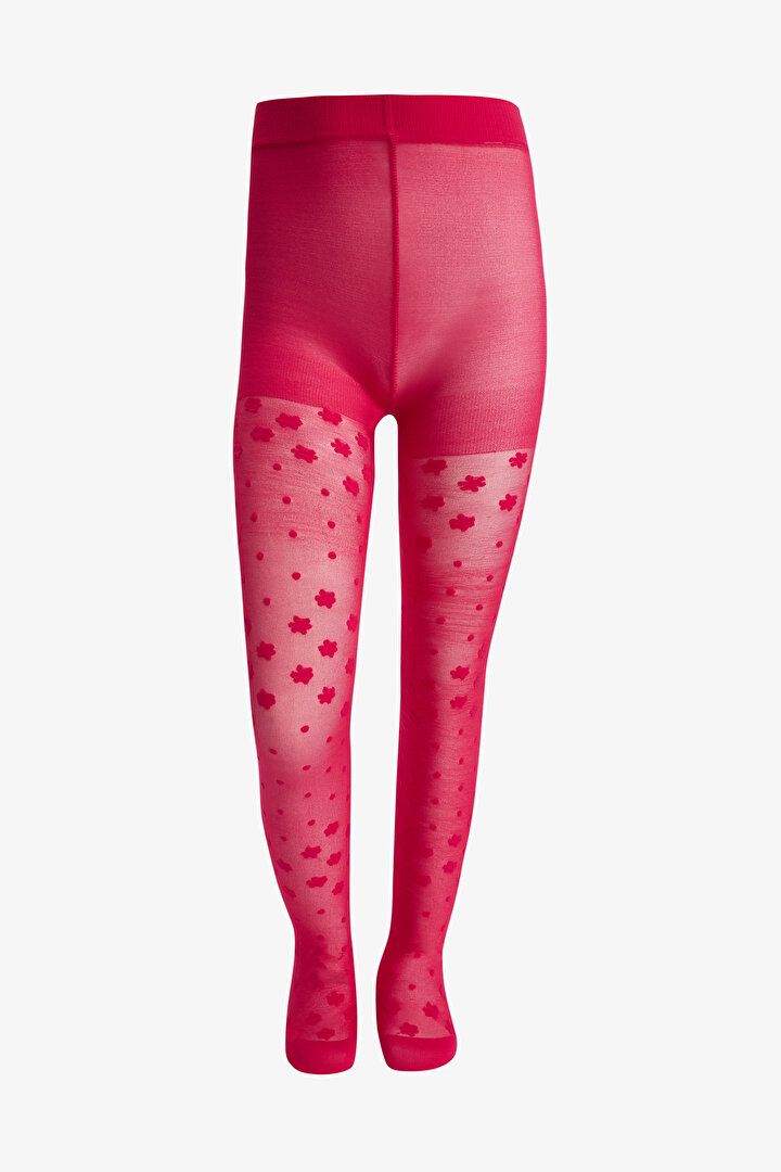 Kız Çocuk  Pretty Dotted Daisy Külotlu Çorap - 1