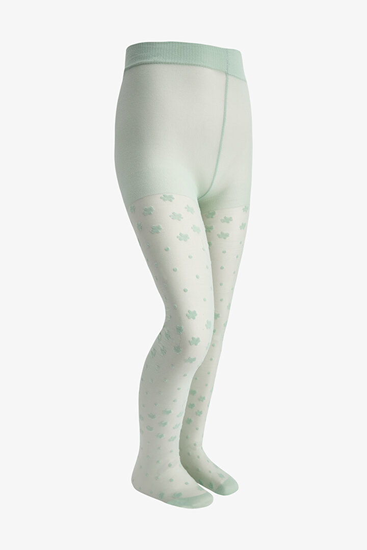 Kız Çocuk  Pretty Dotted Daisy Külotlu Çorap - 2