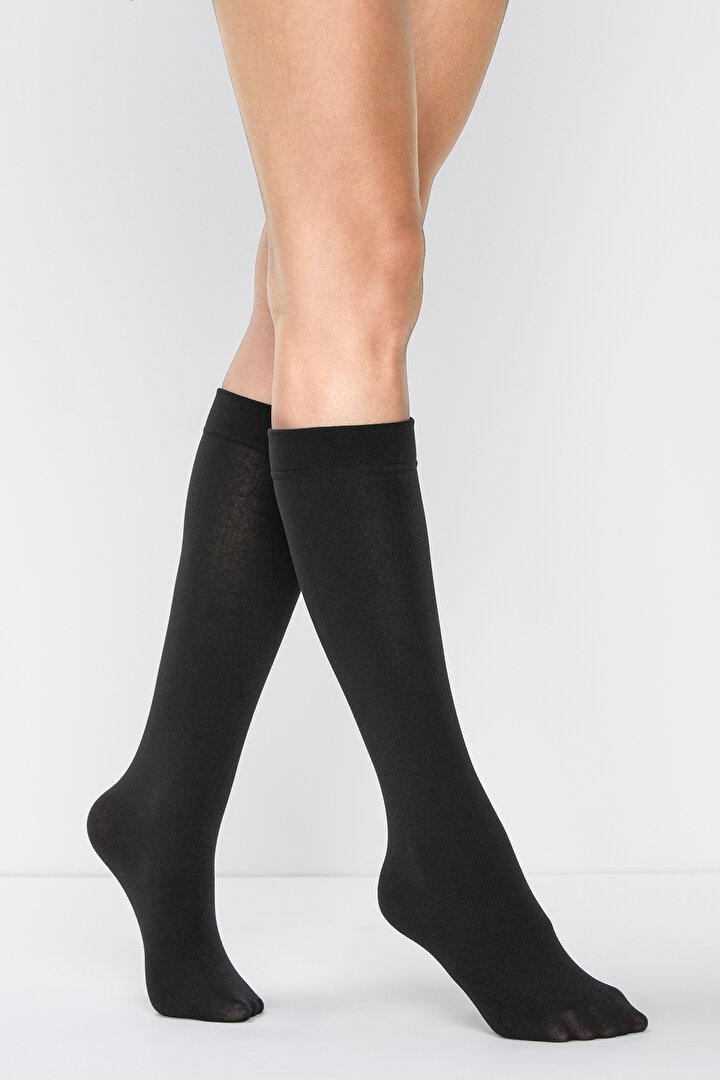 Siyah Termal Pantolon Çorabı - 1