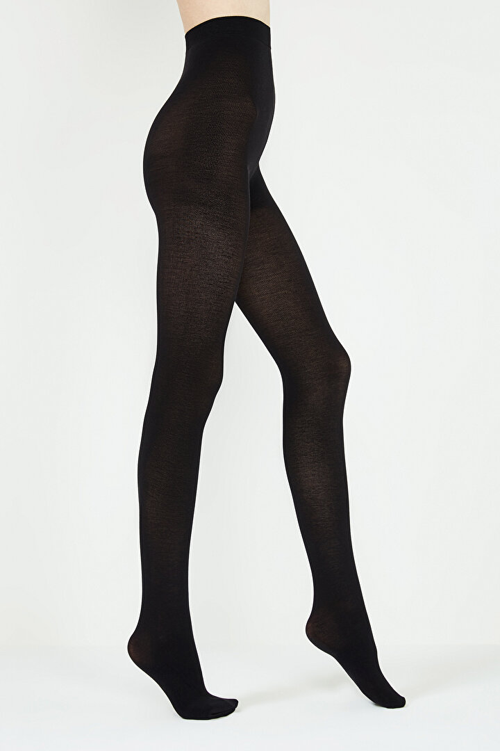 Navy Extra Coton Tights - 1