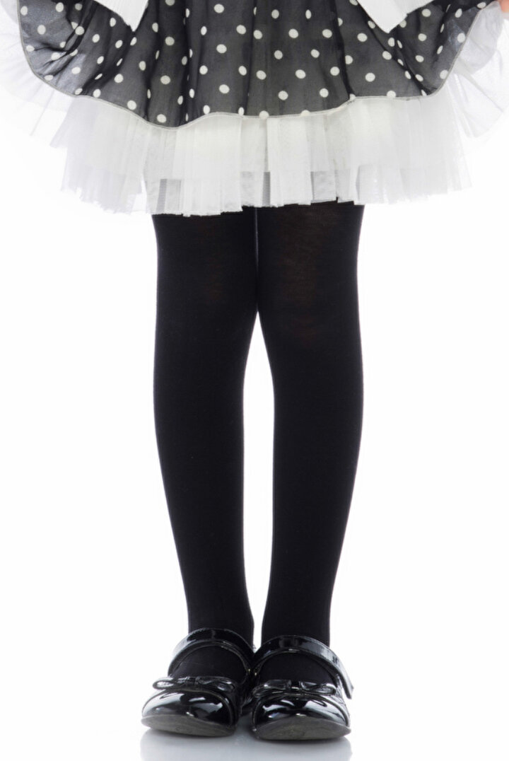 Black Girls Extra Cotton Tights - 1