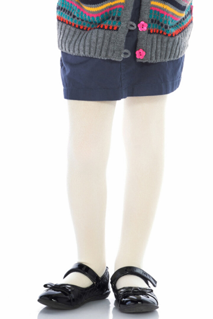 Vanilya Çocuk Angora-Yün Karışımı Külotlu Çorap - 1