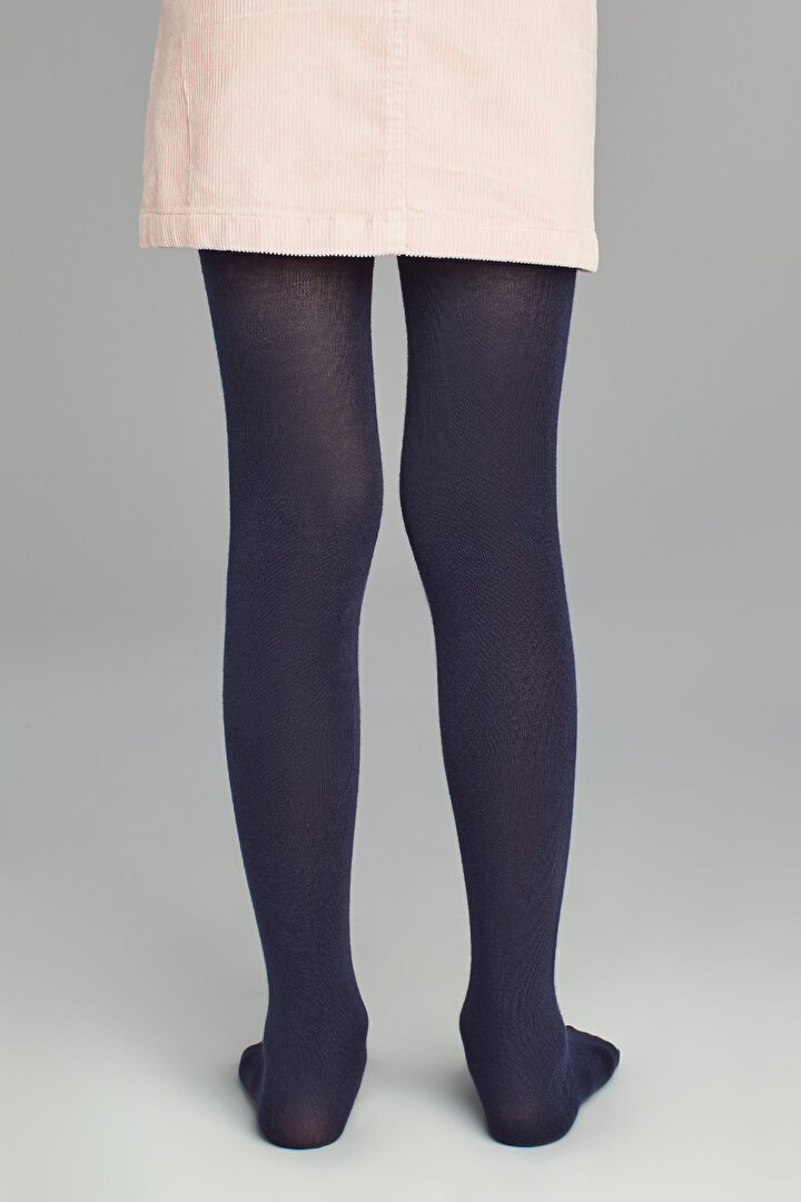 Navy Ultra Cotton Tights 2 In 1 - 2