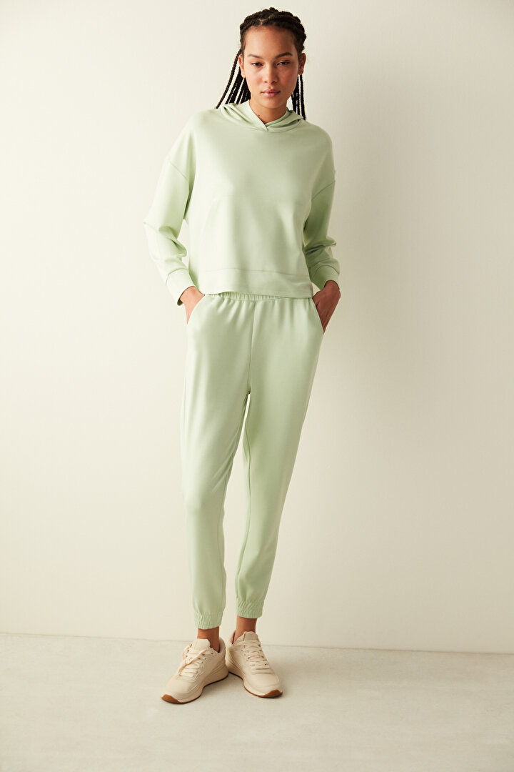 Mint Yeşili Modal Sweatshirt - 2