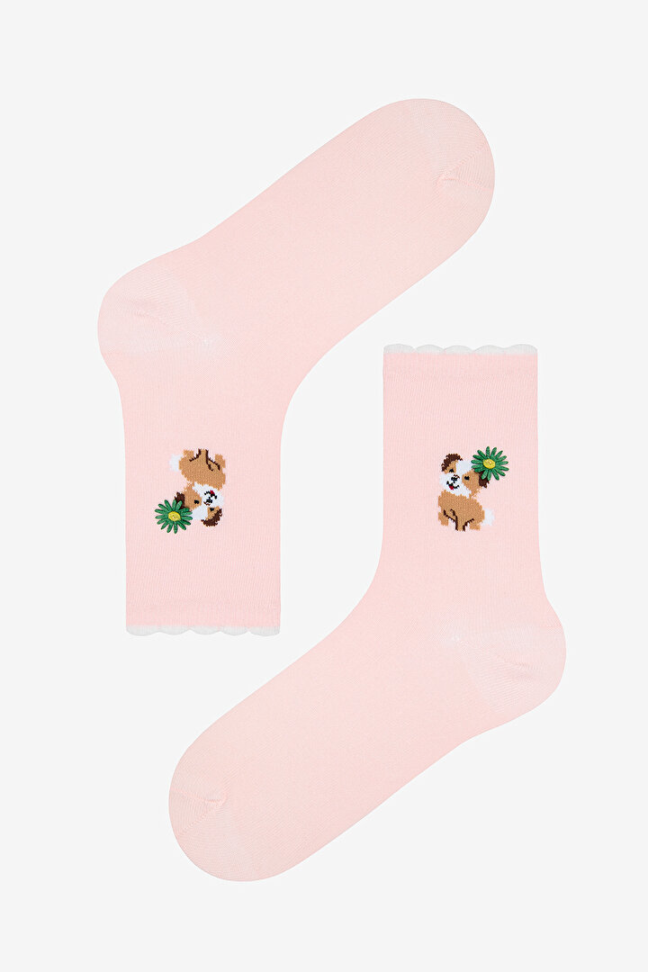 Frill Dog Light Pink Socket Socks - 1