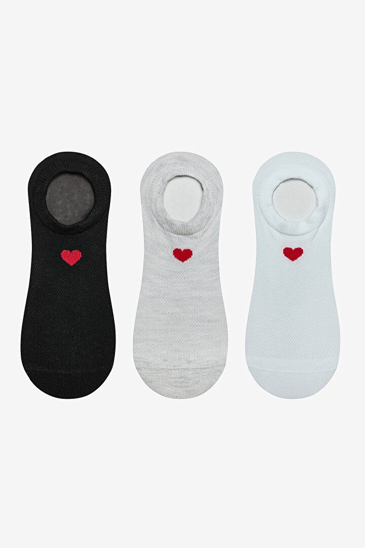 Pure Heart Pink Mint 3in1 Sneaker Socks - 1