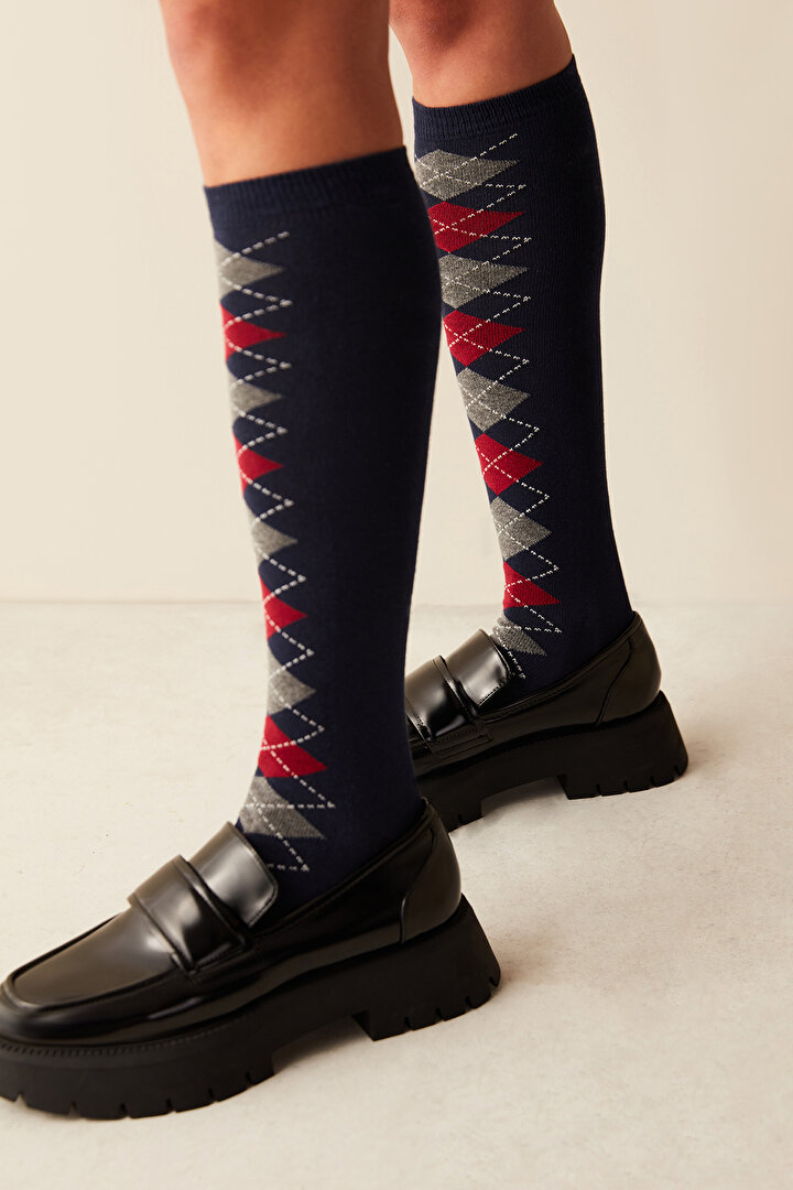 College Blue Pants Socks - 1