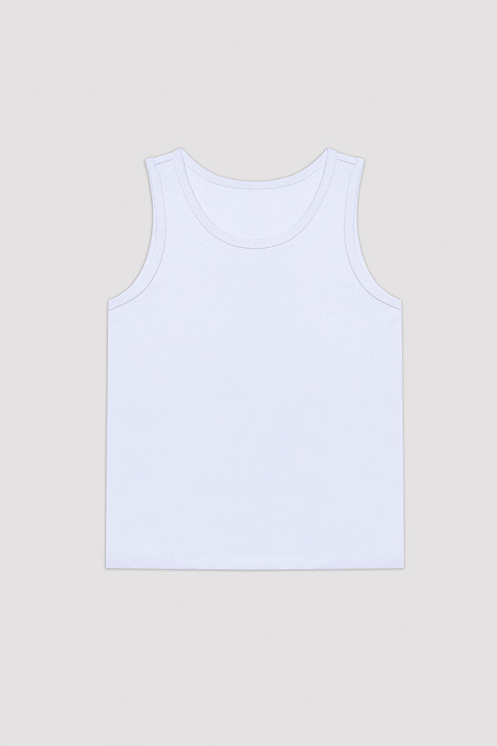 Optik Beyaz Erkek Çocuk W Basic Kalın Askılı 3'lü Atlet - 2