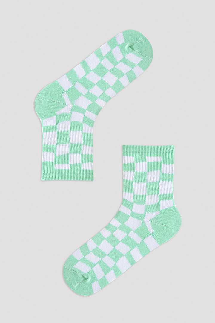 Renkli Dama Tenis Soket Çorap - 1