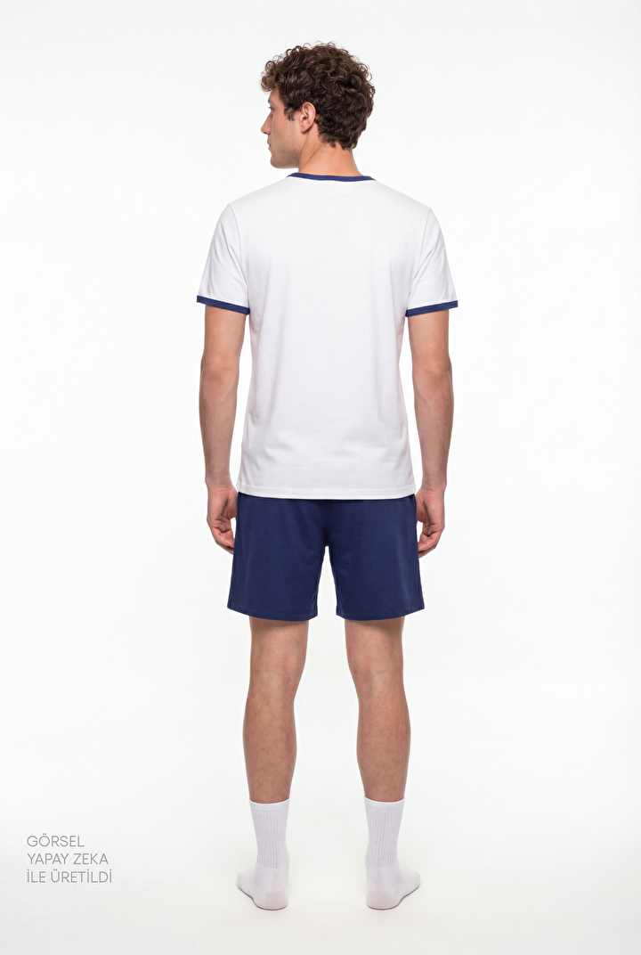 Erkek Renkli Court Clean Pijama Takımı - 2