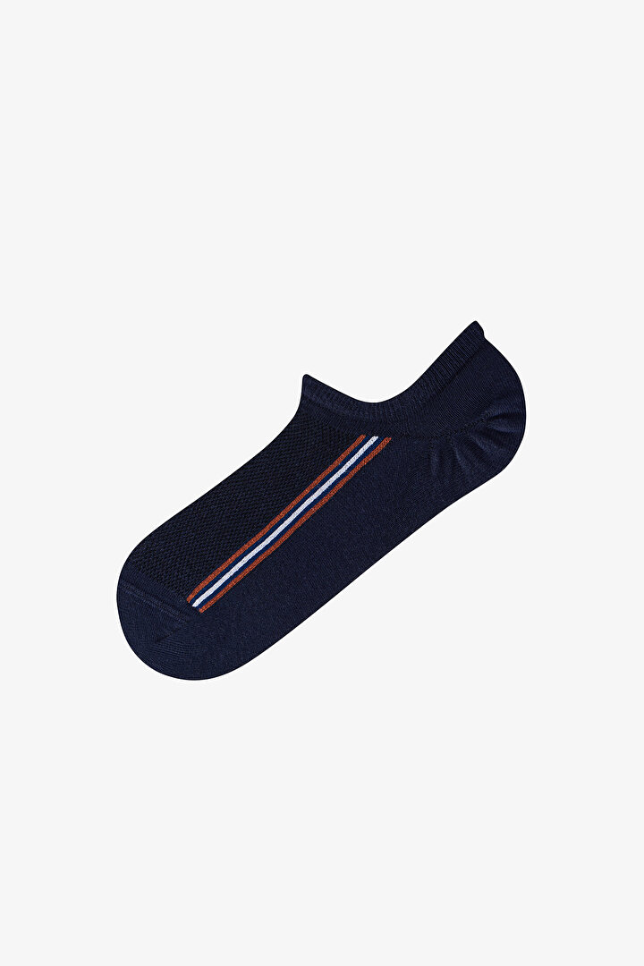 Erkek Renkli Line Track 3'lü Sneaker Çorabı - 2