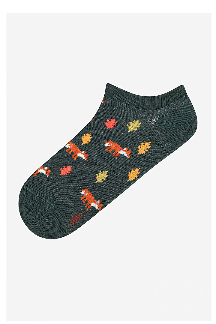 Animal World 3in1 Burgundy Multi Colour Liner Socks - 3