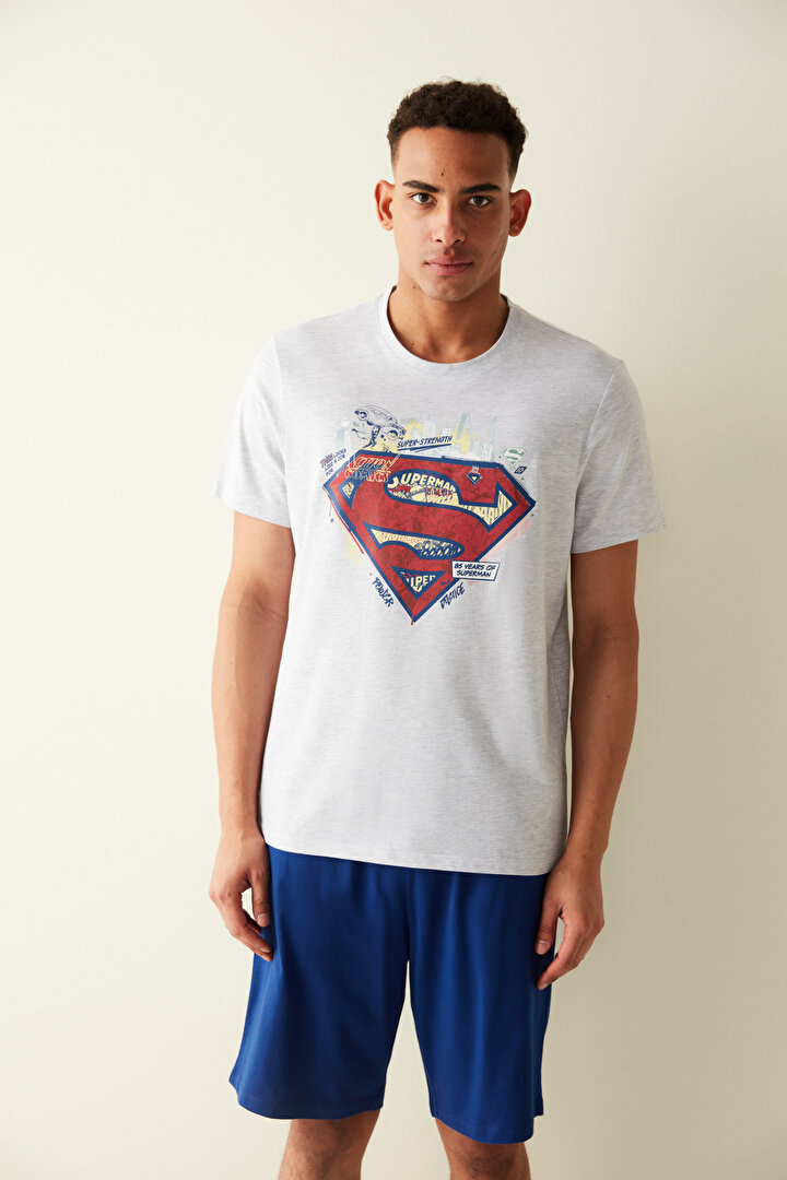 Superman Tshirt Shorts PJ Set - 1