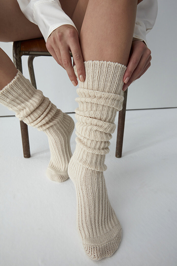 Warm Shirr Termal Socks - 1