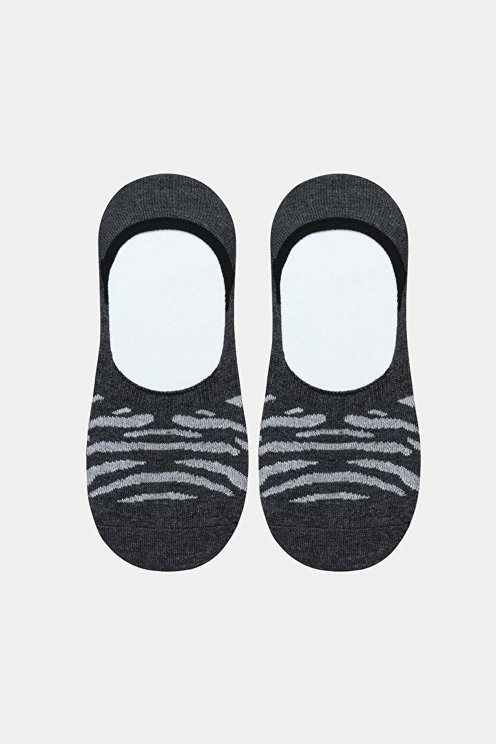 Leopard Mix Grey 3in1 Invisible Socks - 2