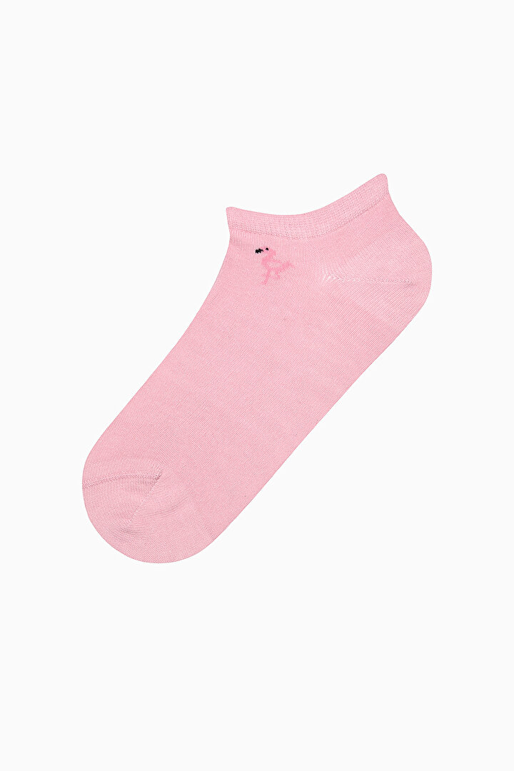 Mini Flamingo Pink White 3in1 Liner Socks - 2