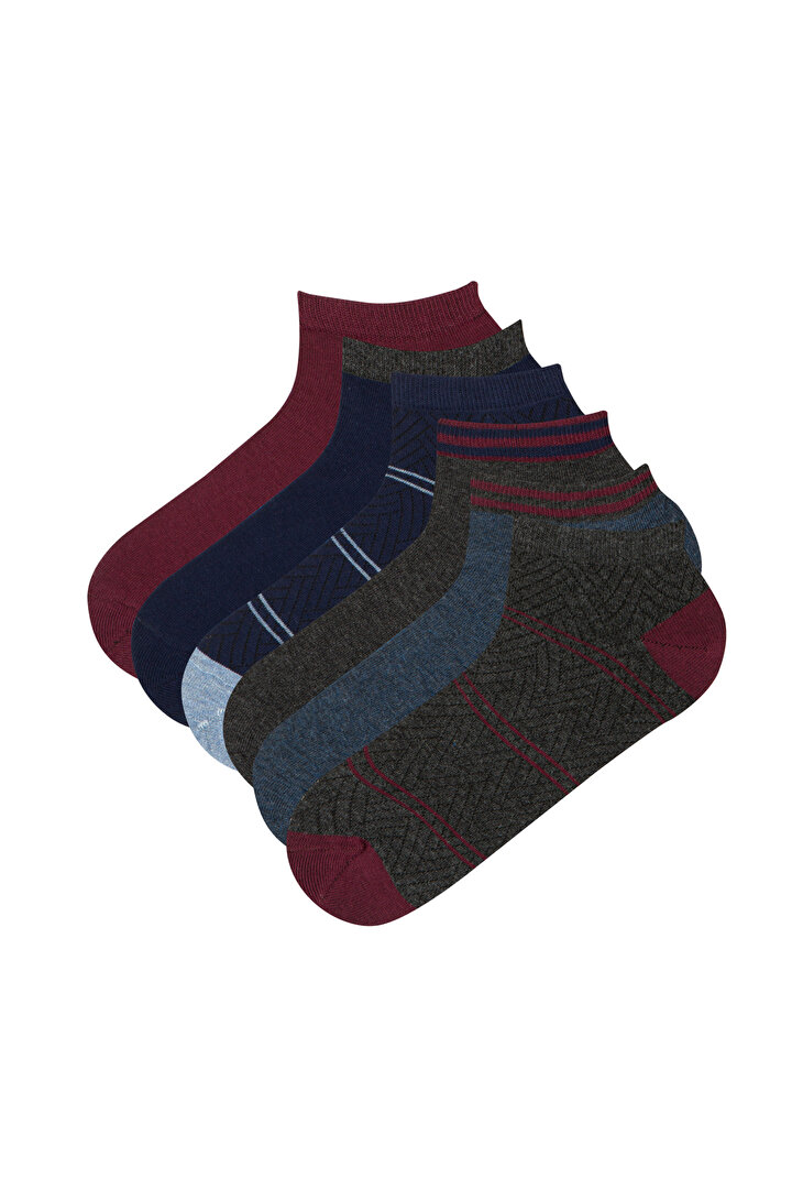Erkek Çocuk Zigzag 6Lı Patik Çorap - 1