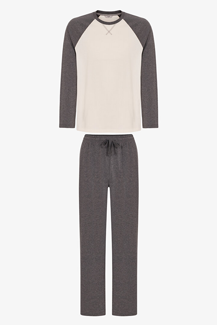Erkek Contour Ease Pantolon Uzun Kollu Pijama Takımı - 1