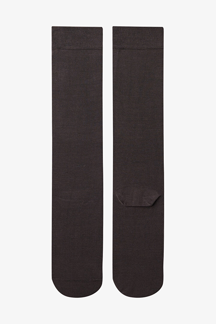 Kahve Melanj Erkek Suit Up Rahat Bilek Lastikli Klasik Soket Çorap - 1