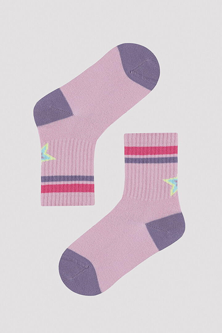 Kız Çocuk Happy Mind 3lü Tenis Soket Çorap - 4