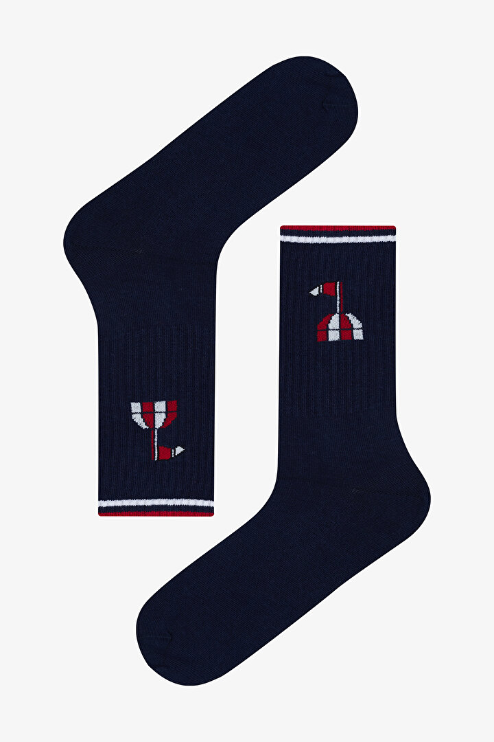 Erkek Stripe 3lü Çok Renkli Soket Çorap - 3