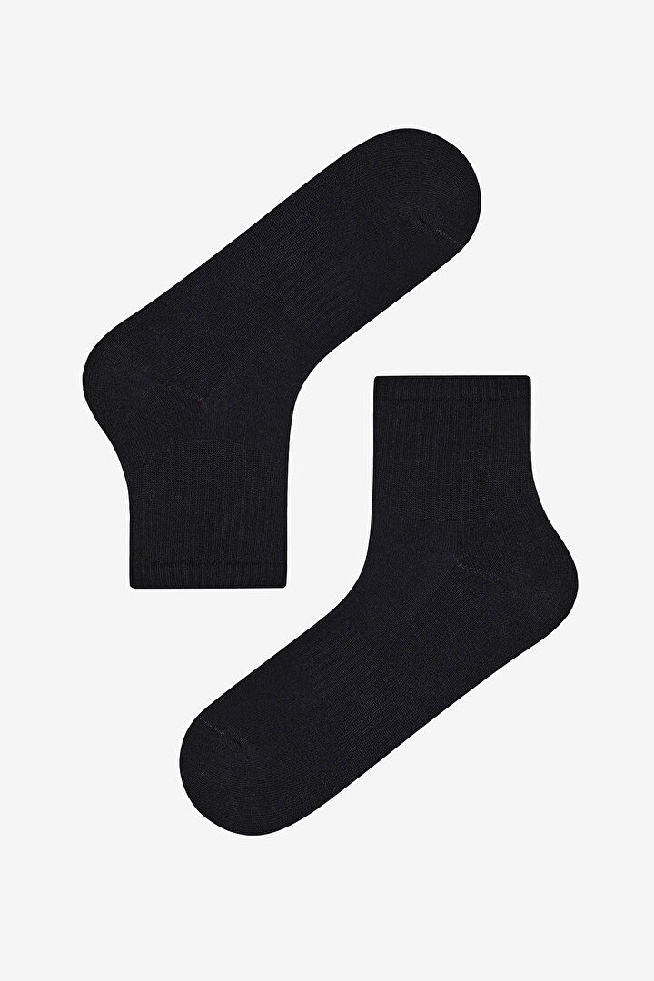 Boys Black 3in1 Mid Socket Socks - 2