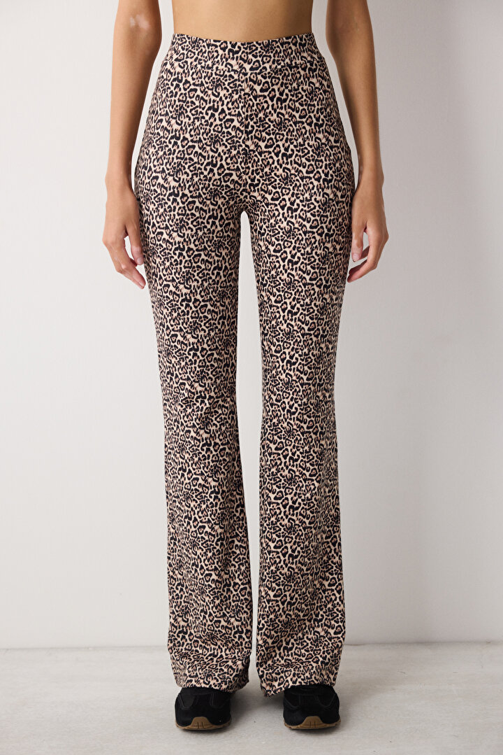 Flare Leopard Multi Colour Pants - 2