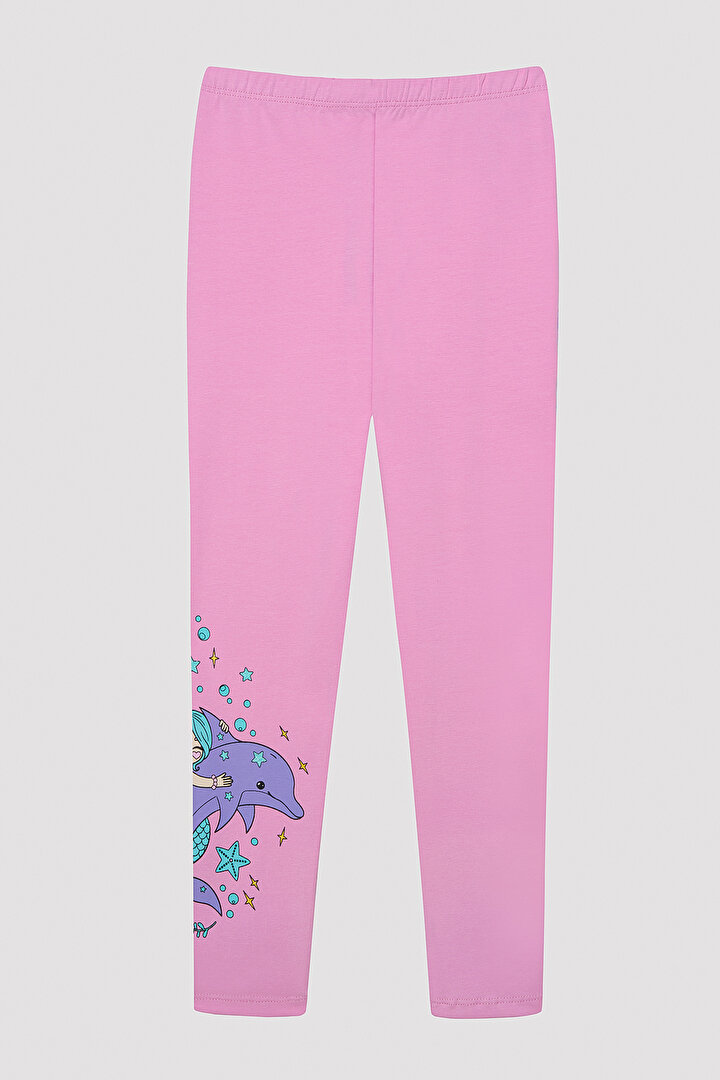 Kız Çocuk Mermaid Pembe Tayt - 1