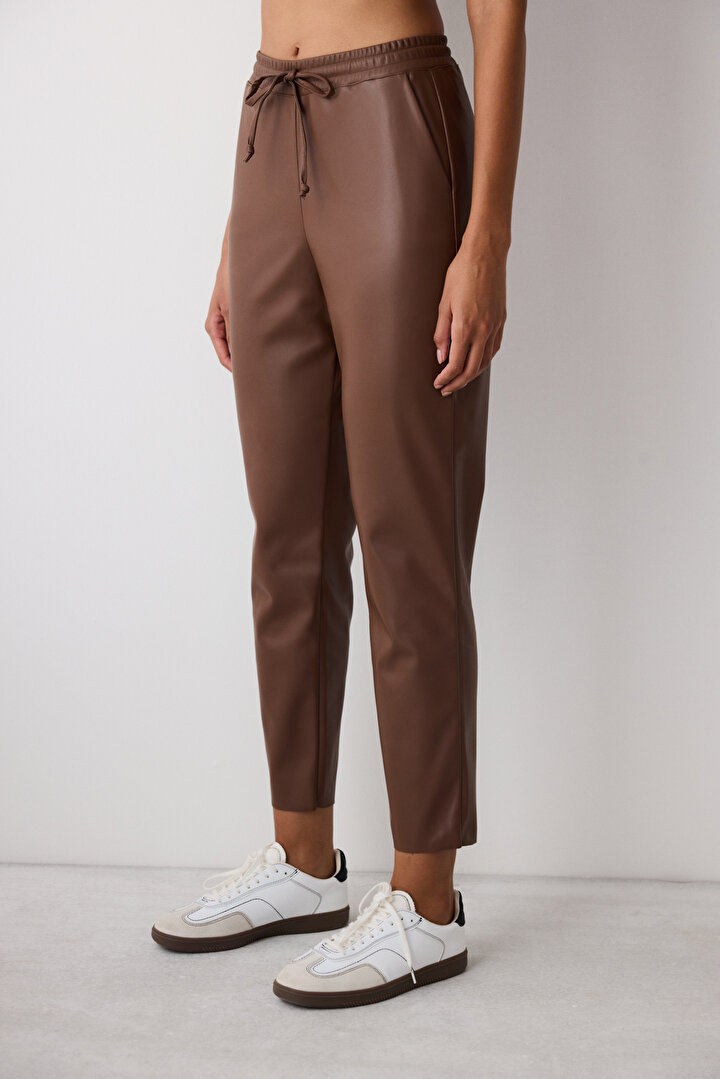 Faux Leather Jogger - 1