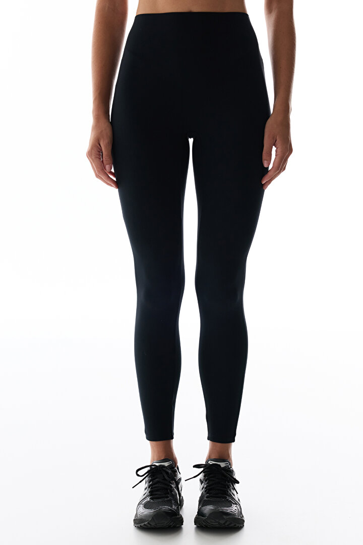 Black Shaping V-Shape Leggings - 2