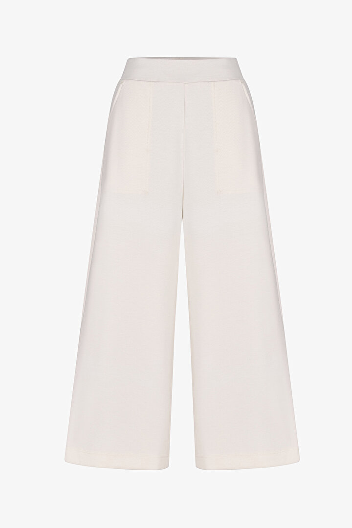 Snow White Clean Waist Crop Modal Pants - 1