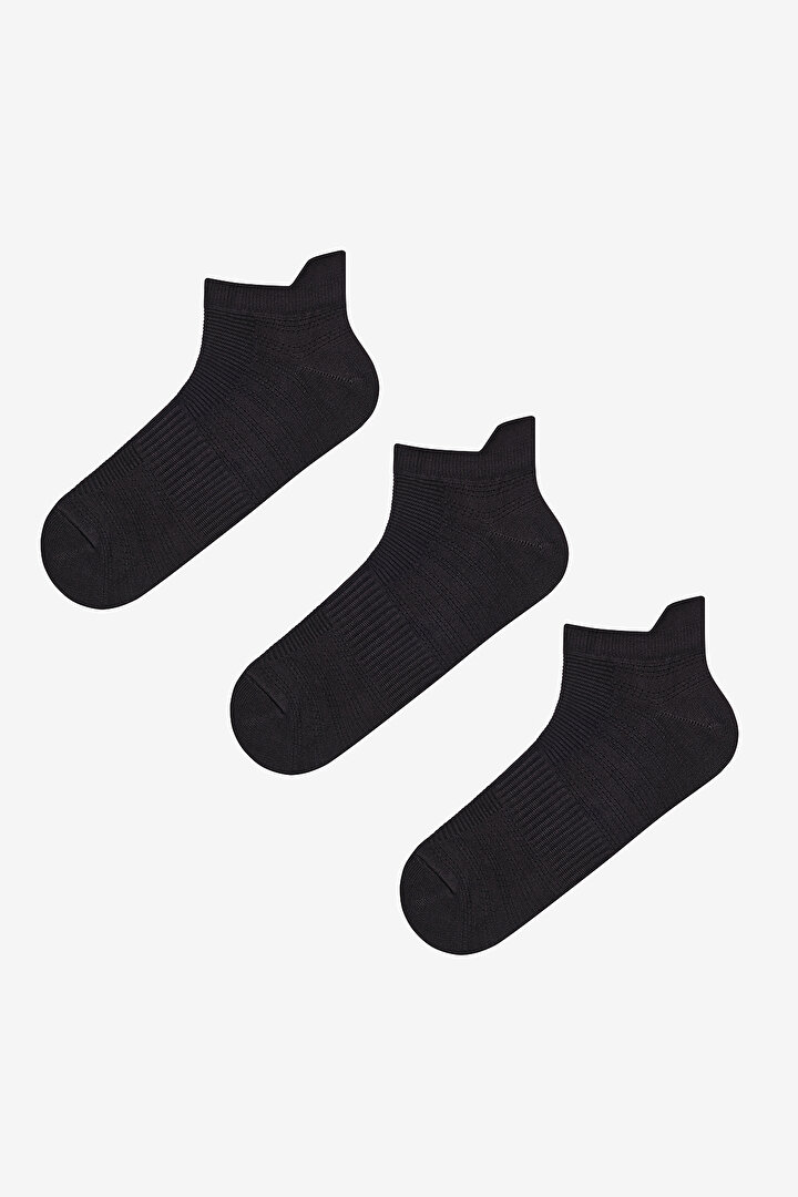 Back Tab Microfiber 3in1 Black Liner Socks - 1