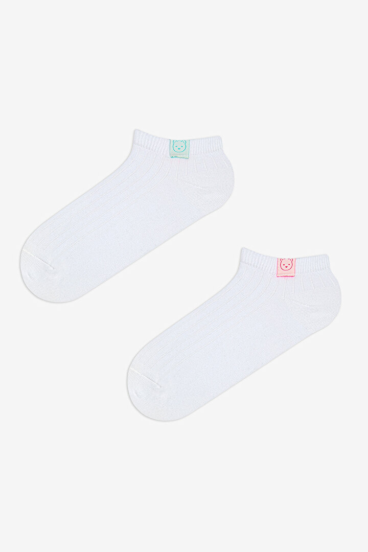 Neon Bear Patch 2in1 Liner Socks - 1