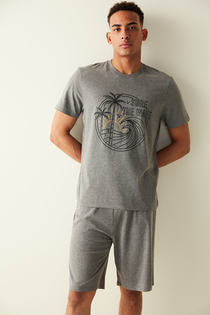 Erkek Surf Tişört Şort Pijama Takımı - 2